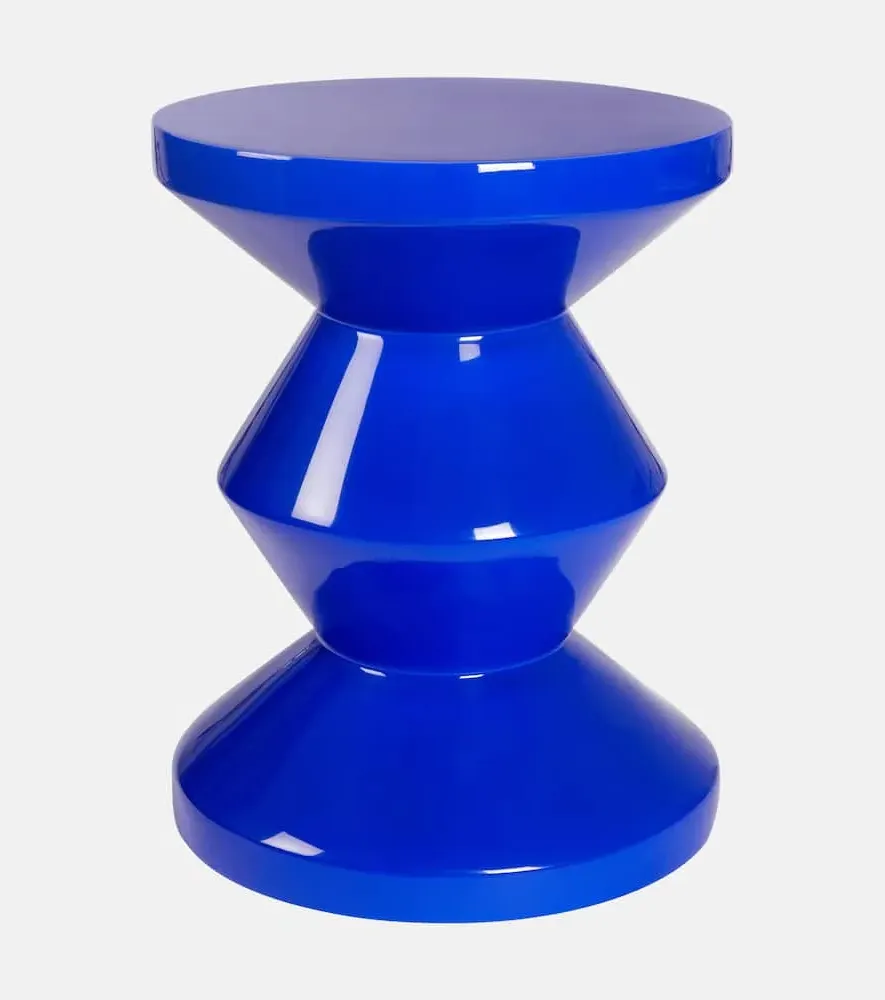 Zig Zag Stool - Blue, Polyester