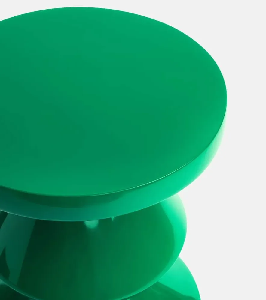 Zig Zag Stool - Green, Polyester