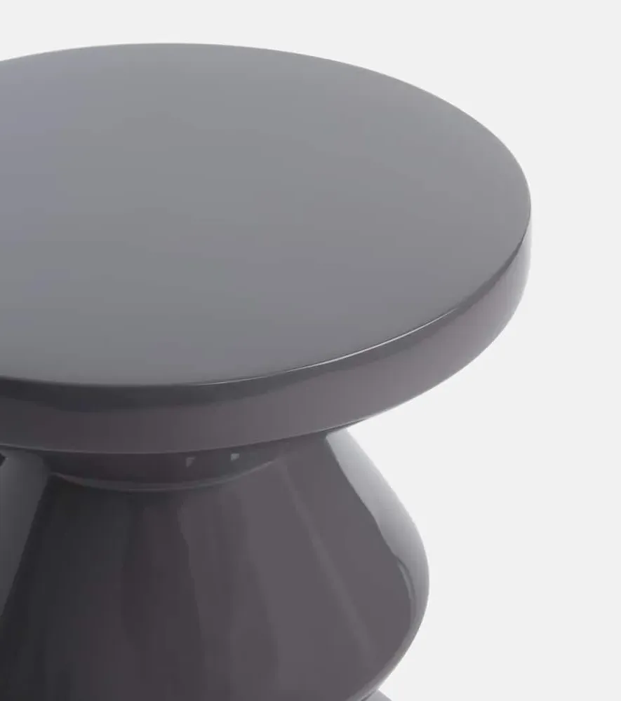 Zig Zag Stool - Grey, Polyester