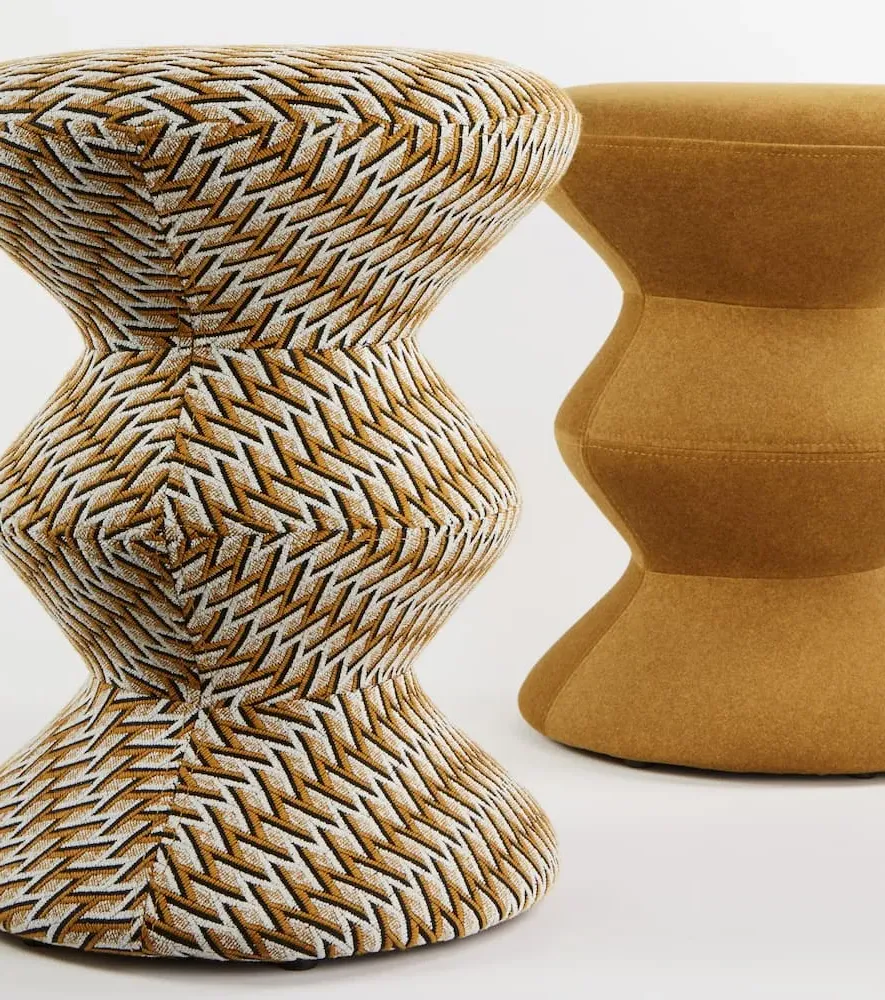 Zig Zag Stool - Ochre, Iron image