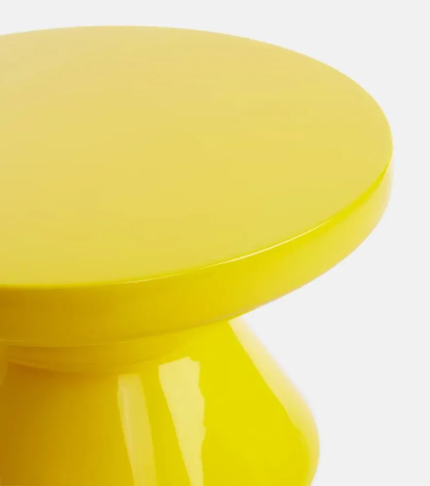 Zig Zag Stool - Yellow, Polyester