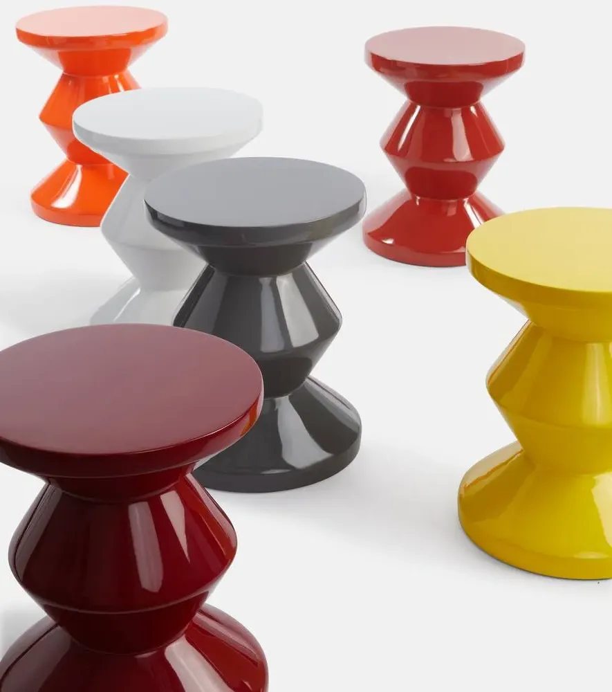 Zig Zag Stool - Yellow, Polyester