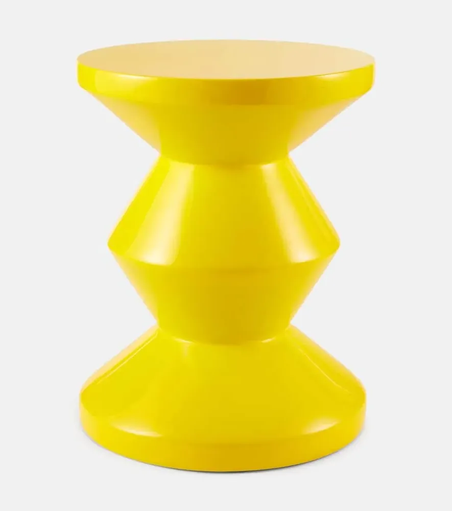 Zig Zag Stool - Yellow, Polyester