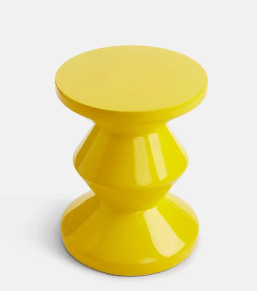 Zig Zag Stool - Yellow, Polyester