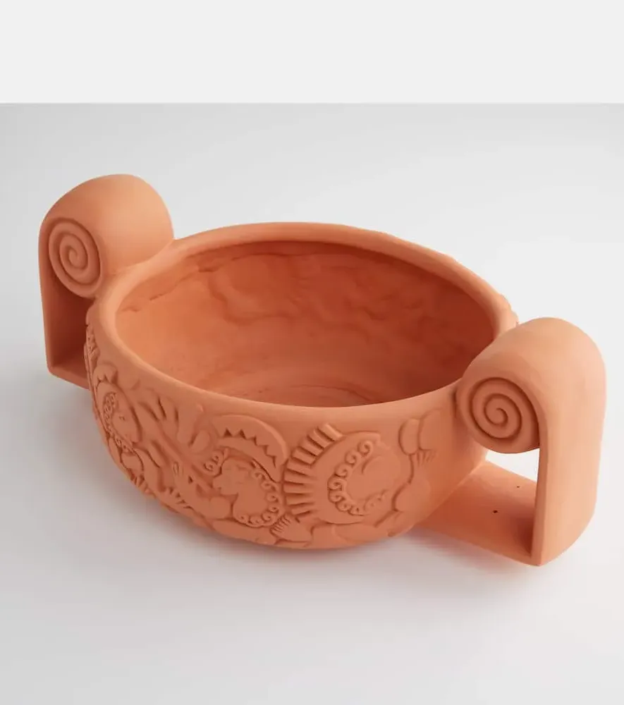 Magna Graecia Terracotta Centerpiece - Orange, Clay