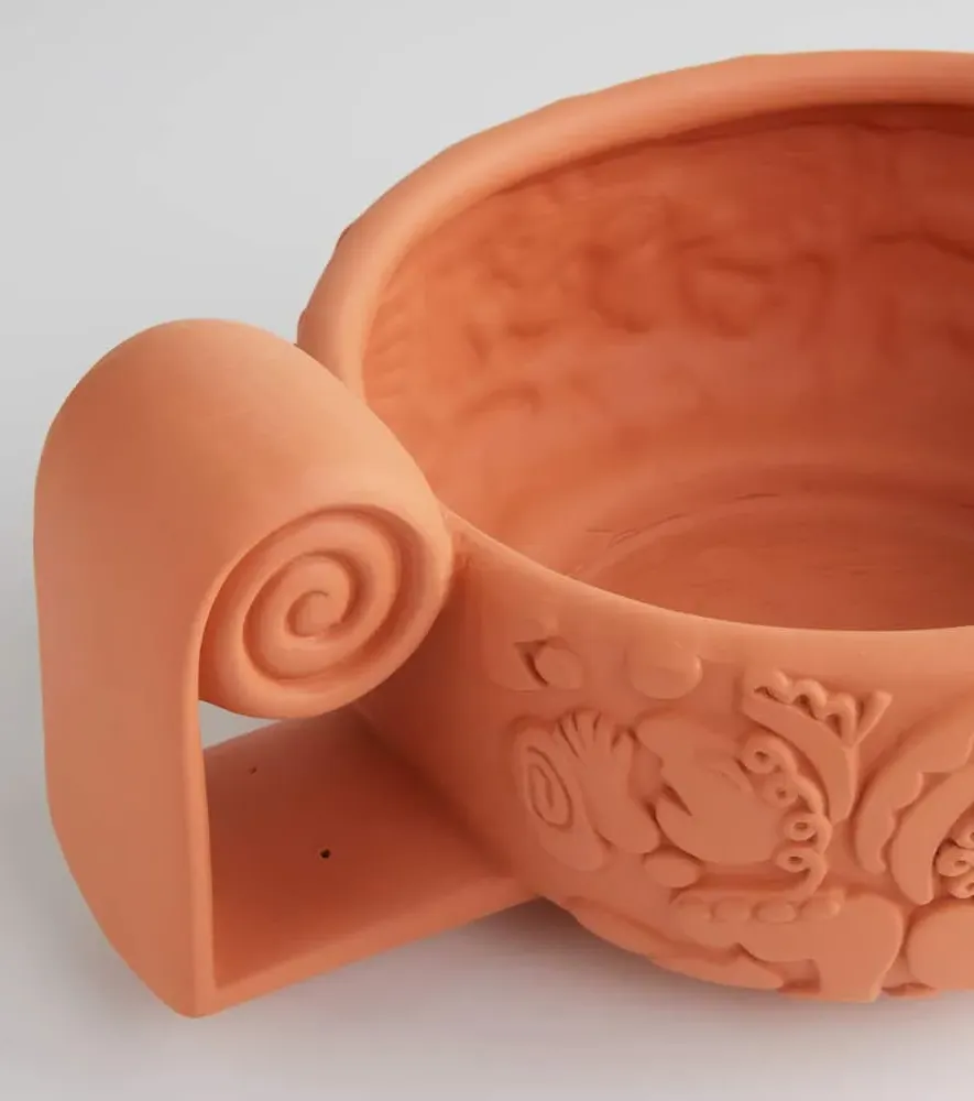 Magna Graecia Terracotta Centerpiece - Orange, Clay