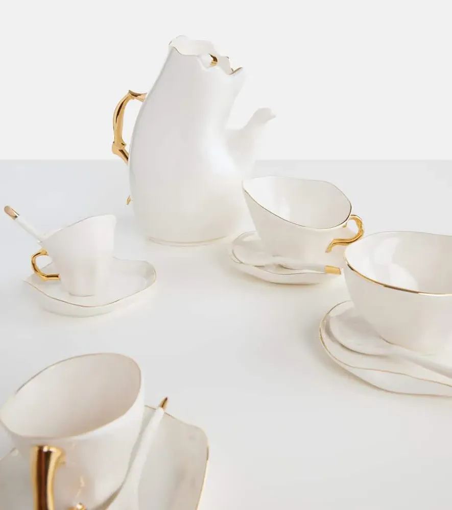 Meltdown Porcelain Teapot by JordanLuca - Multicolor