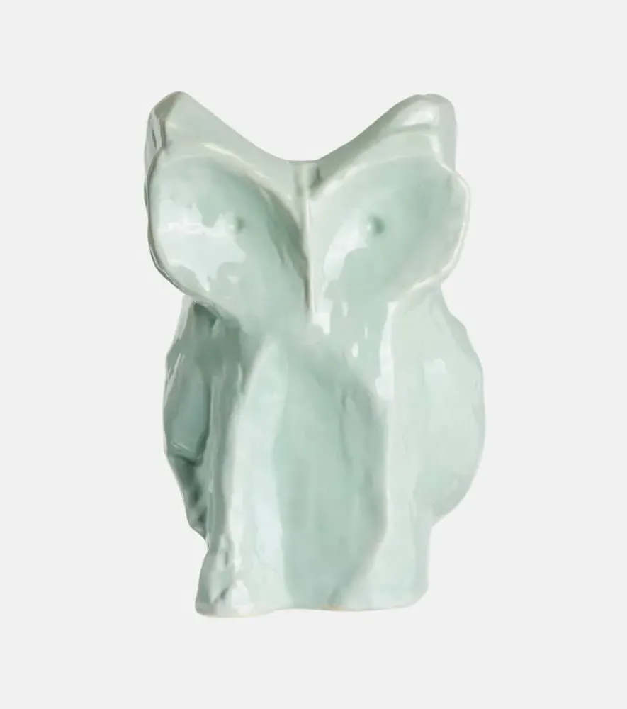 After Midnight Owl Small Stoneware Vase by Marni - Blue