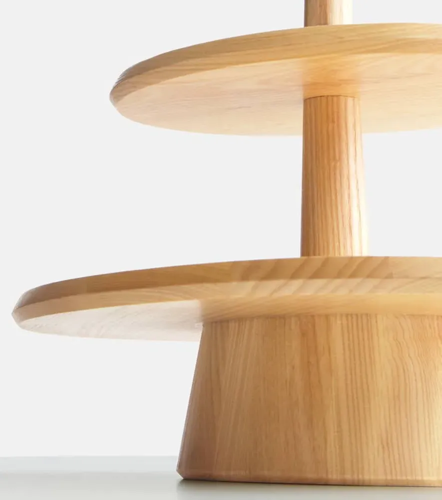 Dune Etagere 01 Wooden Stand by Kelly Wearstler - Beige, Ash