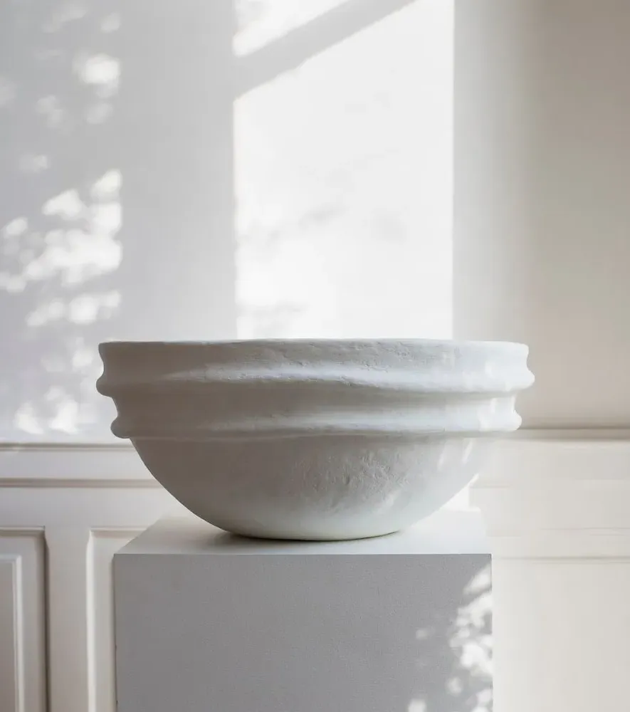 Earth Bowl by Marie Michielssen - White, Papier-Mâché