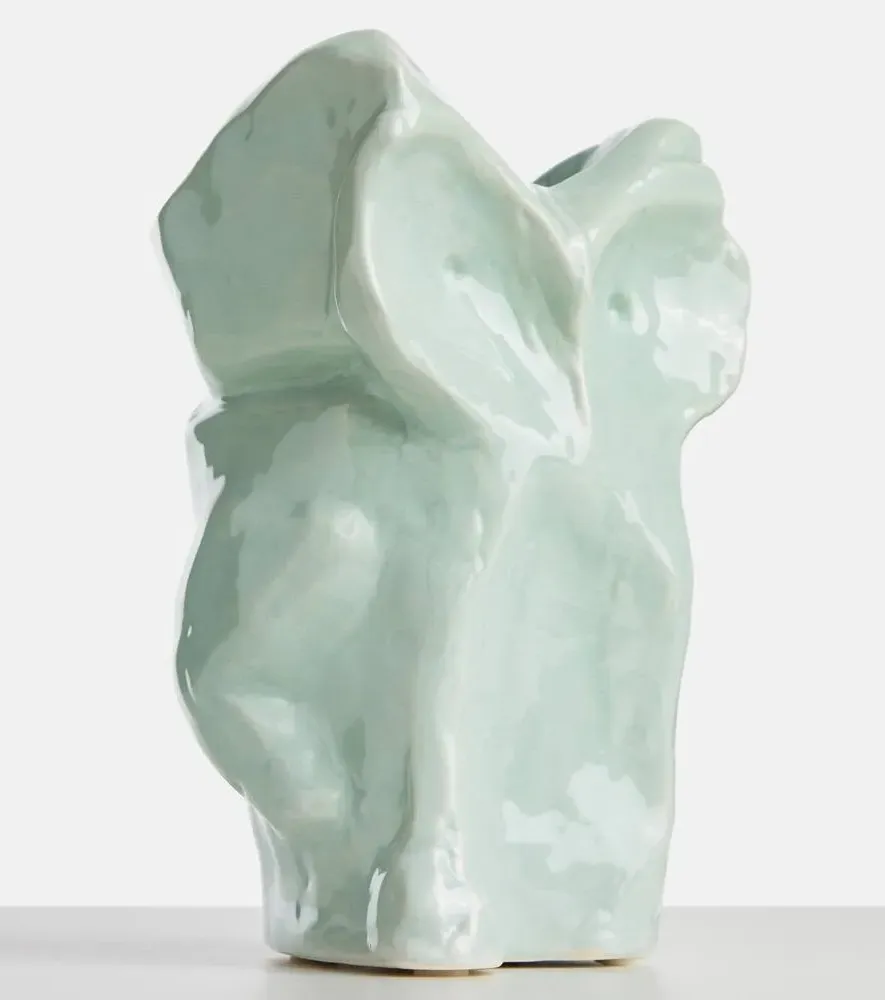 Marni After Midnight Owl Small Stoneware Vase - Blue