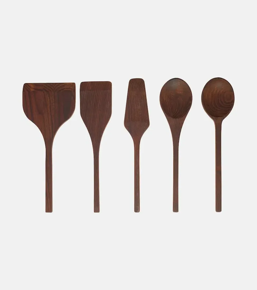Pure Utensils Set - Brown, Beechwood