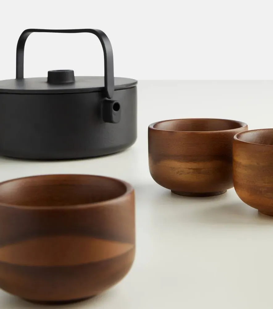 Utilise Objects Collage Tea Set - Black, Cast Iron