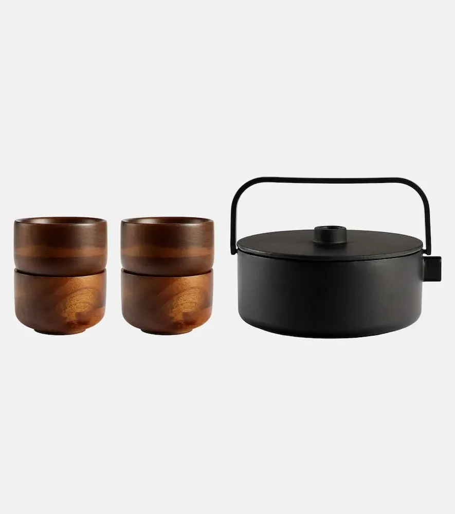 Utilise Objects Collage Tea Set - Black, Cast Iron