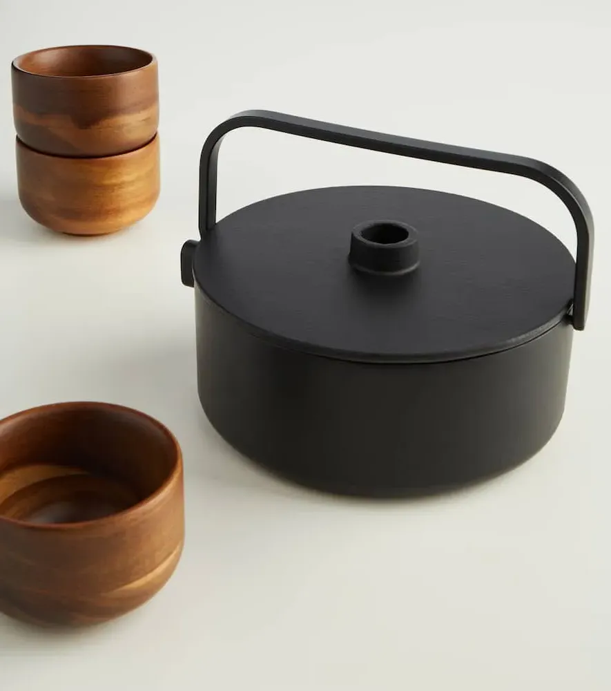 Utilise Objects Collage Tea Set - Black, Cast Iron image