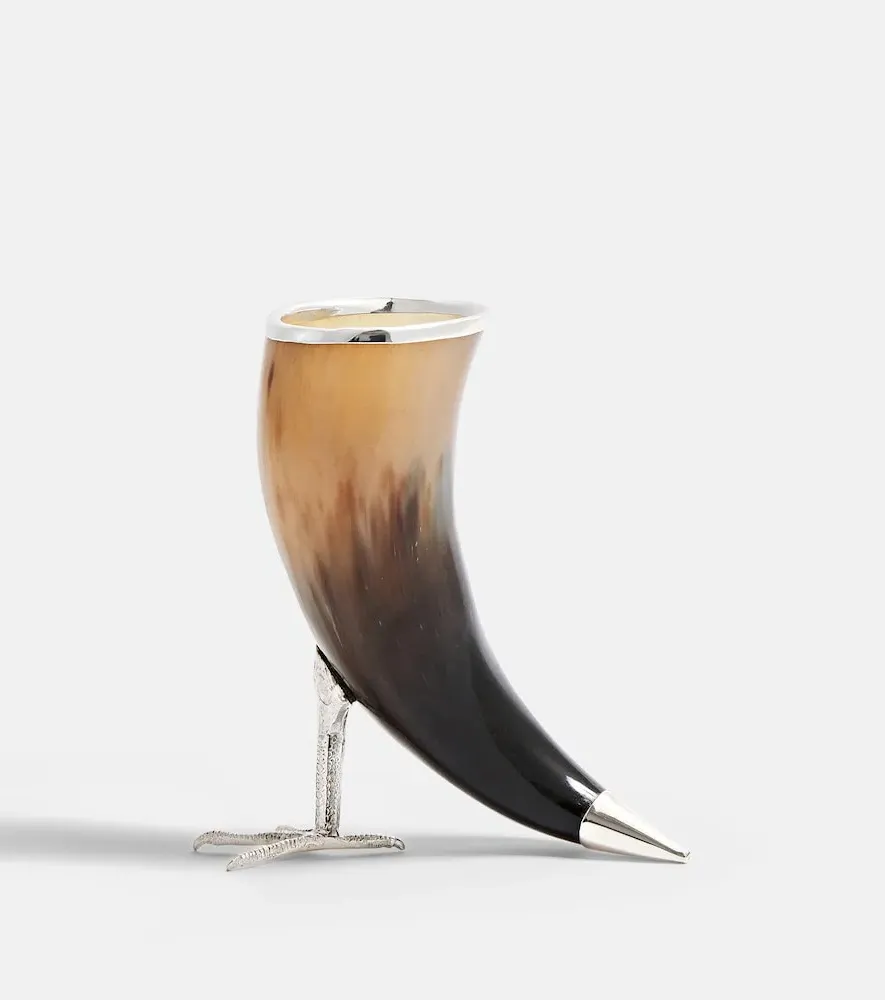 Omer Gilony Bird Edit Melro Vase - Silver, Horn product