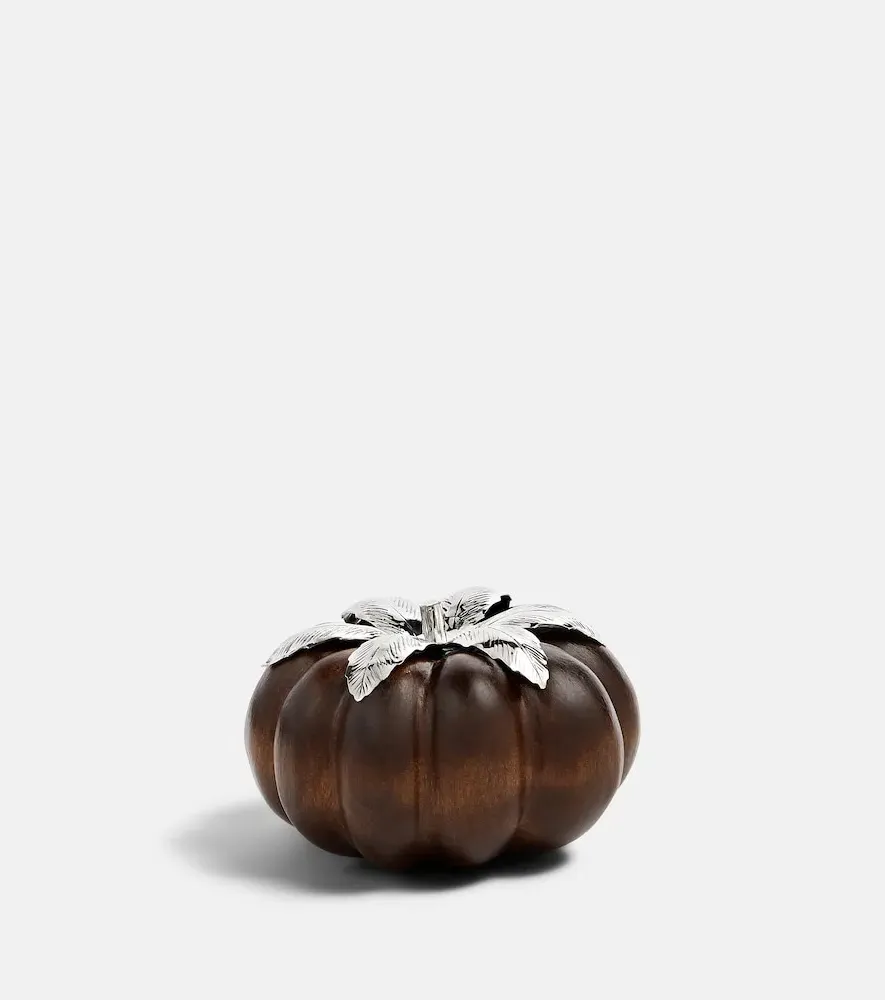 Wood Fruits Pumpkin Decorative Object - Silver, Wood by Mytheresa
