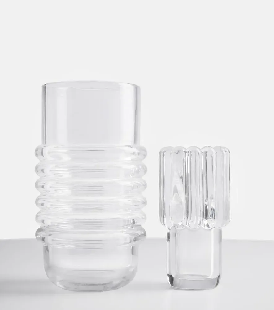 Press Medium Vase - Transparent, Crystal Glass