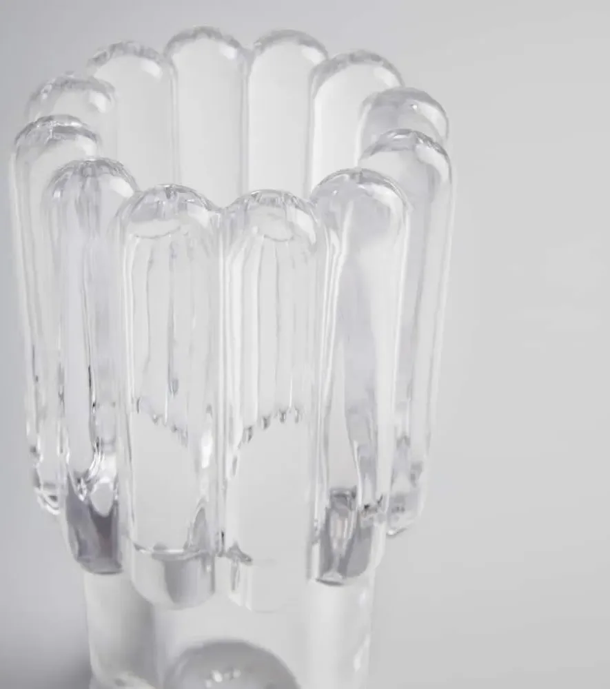 Press Medium Vase - Transparent, Crystal Glass image