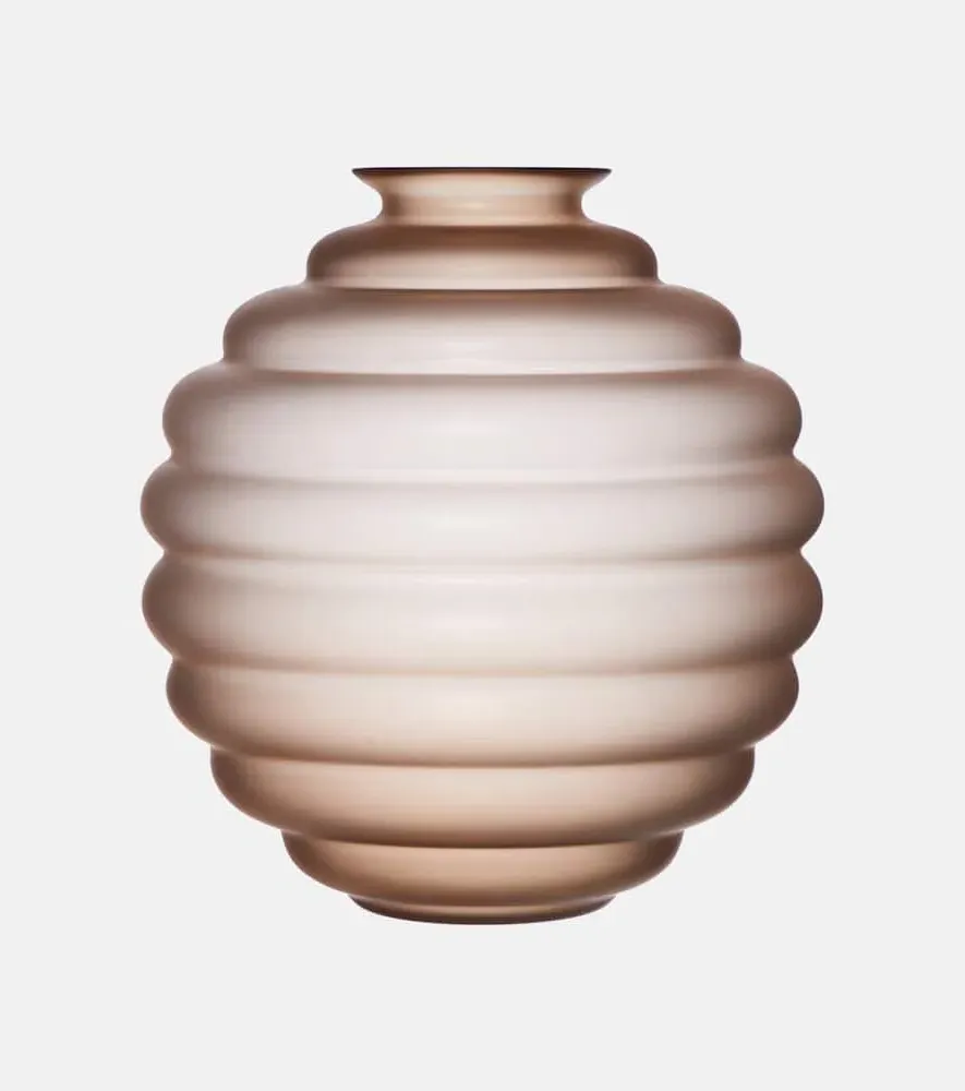 Deco Murano Glass Vase by Napoleone Martinuzzi - Brown