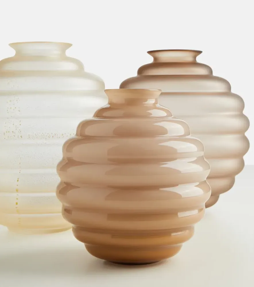 Deco Small Murano Glass Vase by Napoleone Martinuzzi - Beige