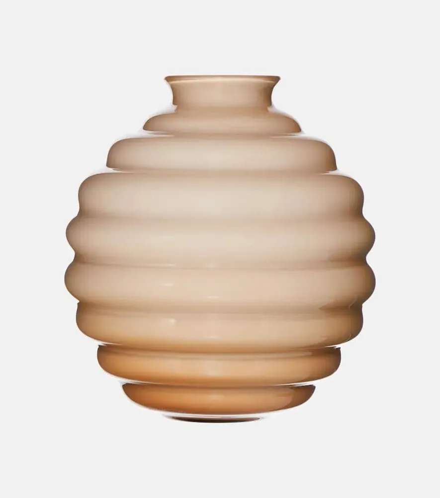 Deco Small Murano Glass Vase by Napoleone Martinuzzi - Beige