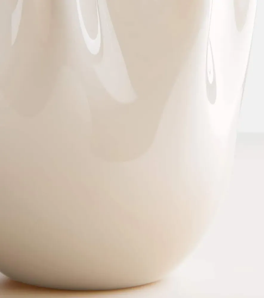 Fazzoletto Murano Glass Vase - Beige