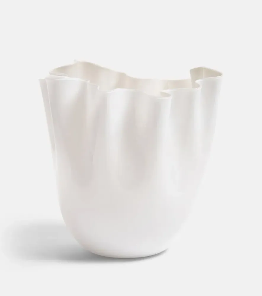 Fazzoletto Murano Glass Vase by Fulvio Bianconi and Paolo Venini - White/Grey product
