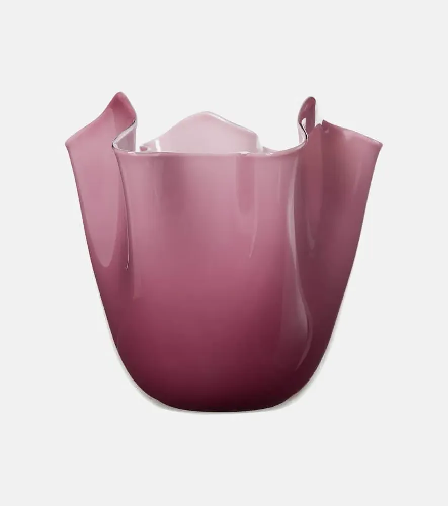 Fazzoletto Murano Glass Vase - Pink