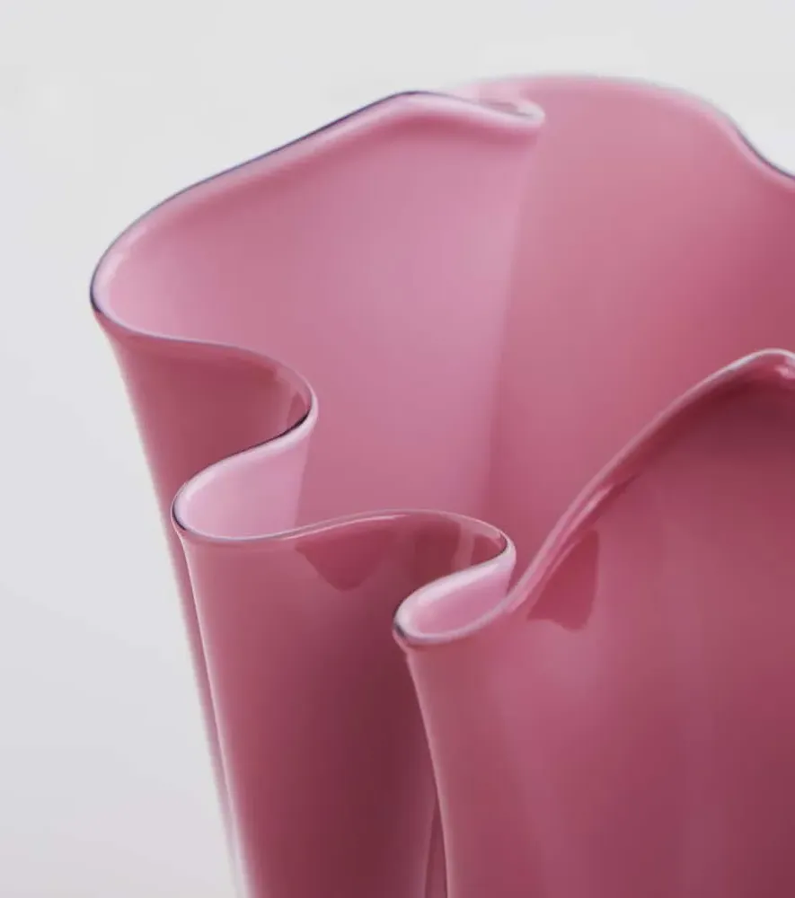 Fazzoletto Murano Glass Vase - Pink image