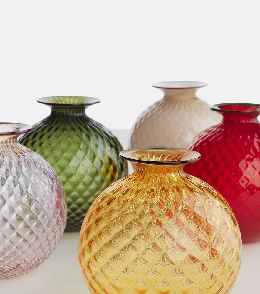 Monofiori Balloton Glass Vase - Orange, Murano Glass