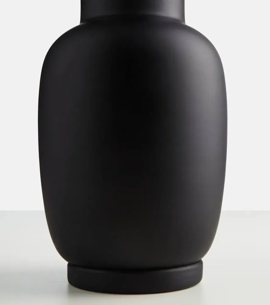 Opalino Murano Glass Vase - Black