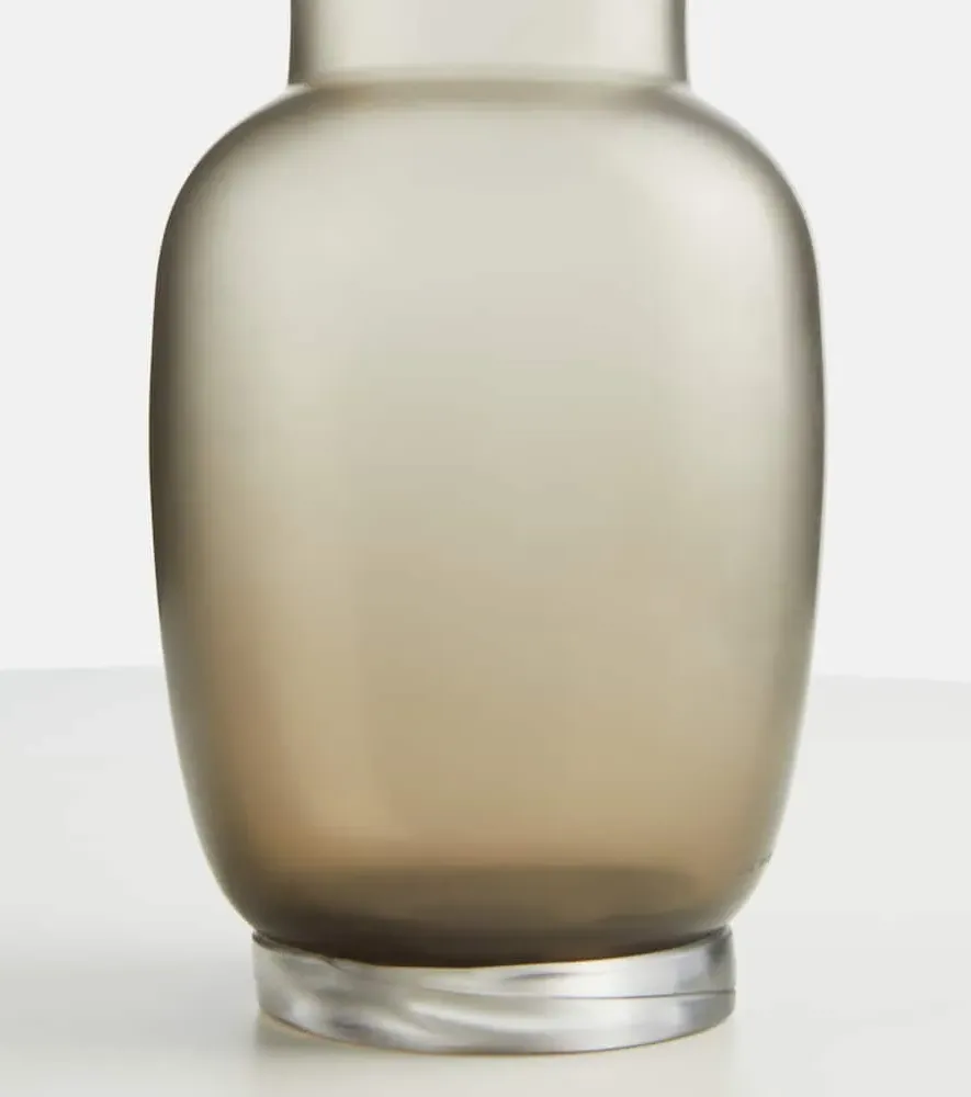 Satin Murano Glass Vase - Grey image