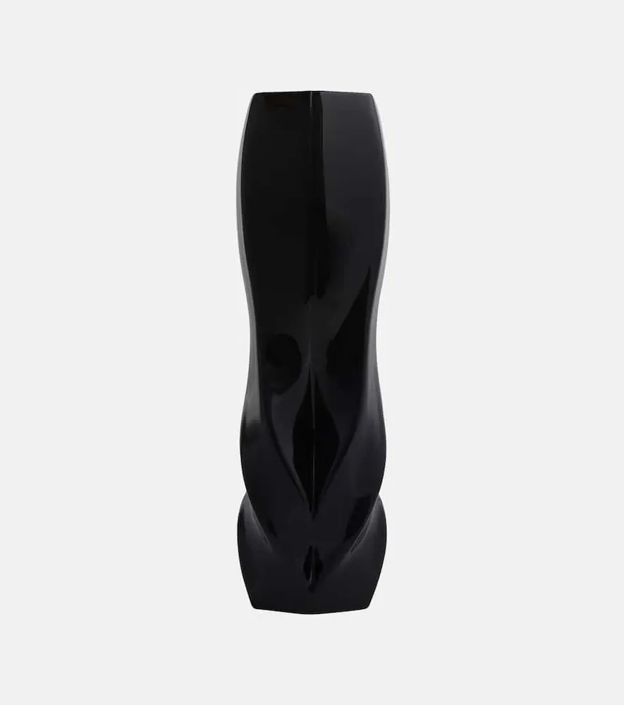 Braid Medium Vase - Black, Porcelain