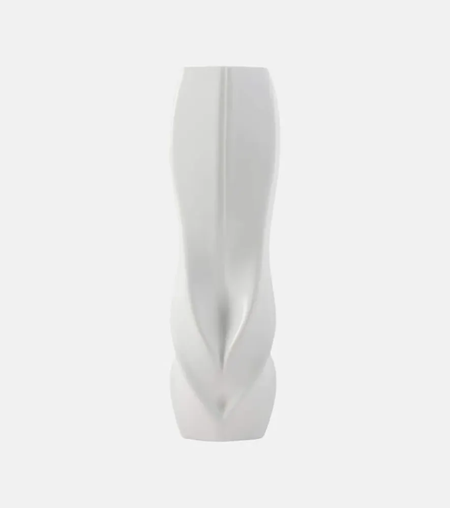 Braid Medium Vase - White, Porcelain