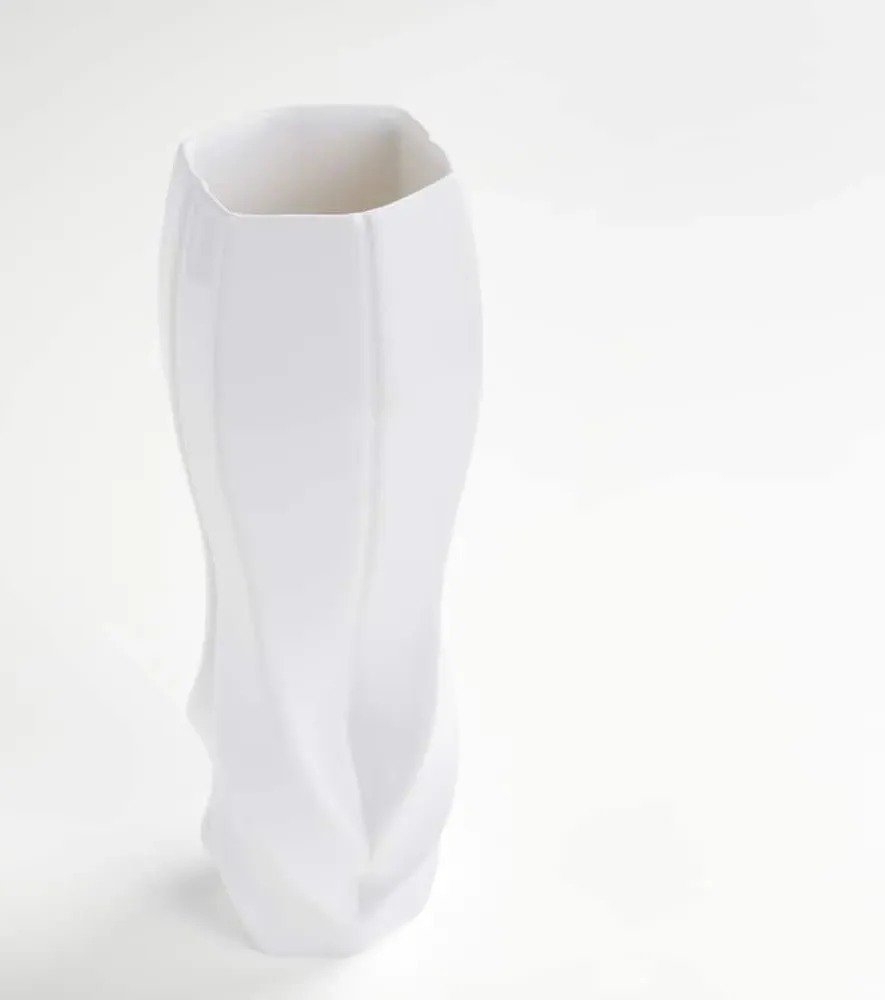 Braid Medium Vase - White, Porcelain image