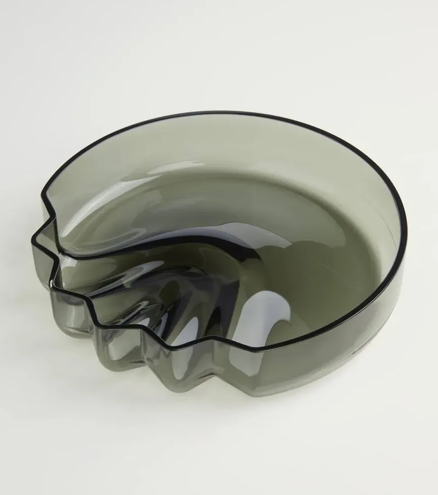 Pulse Glass Platter - Grey