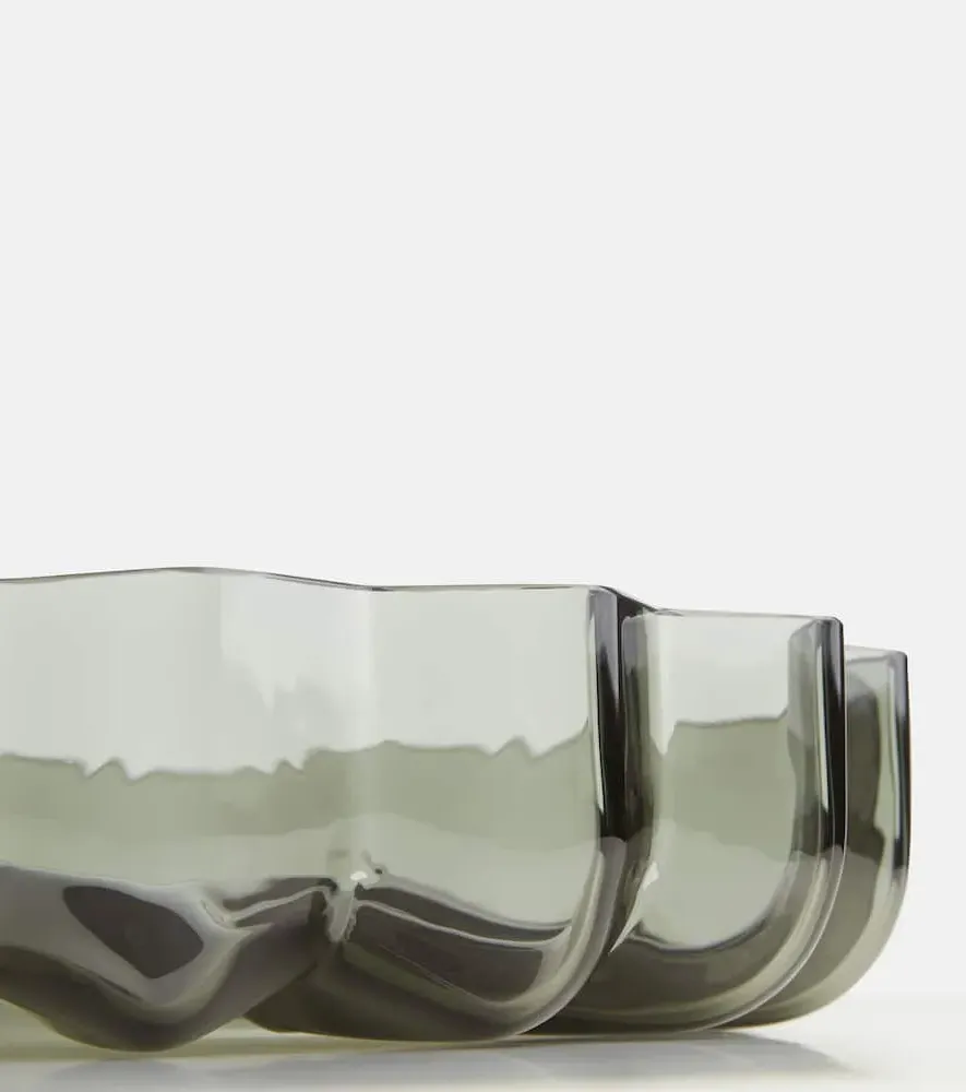 Pulse Glass Platter - Smoke image