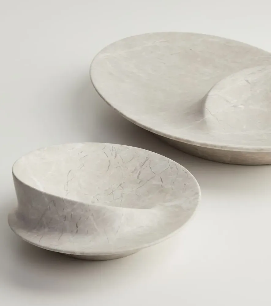 Swirl L48 Bowl - Grey, Marble