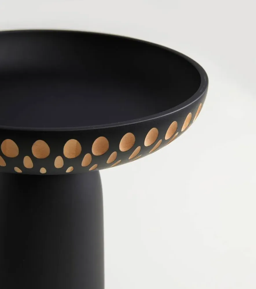 Nera Large Bowl - Black, Maple Wood