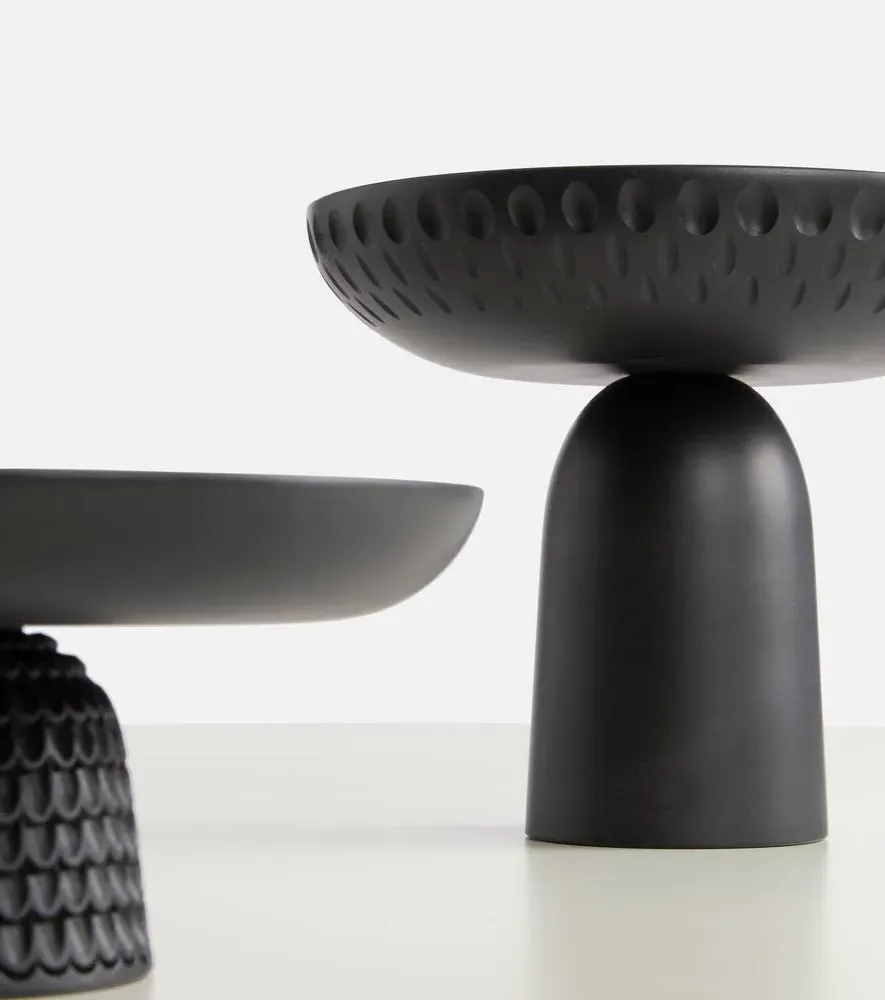 Nera Large Bowl - Black, Maple Wood