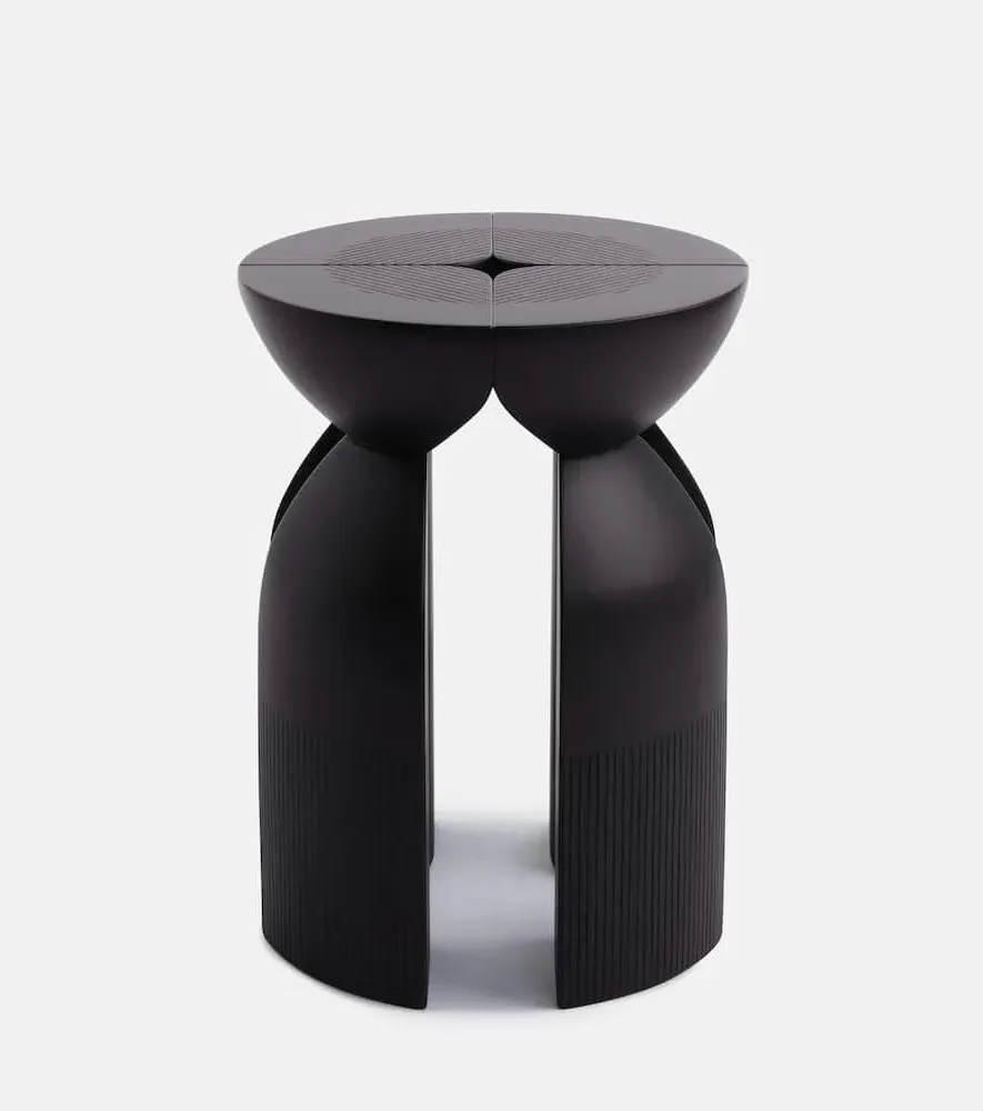 Unity Stool - Black, Maple Wood image