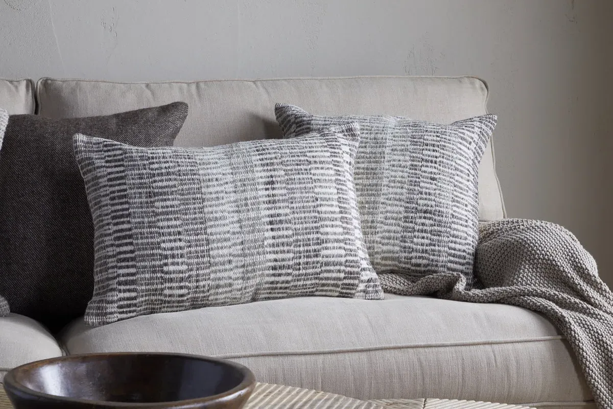 Aahna Wool Cushion Cover - Charcoal