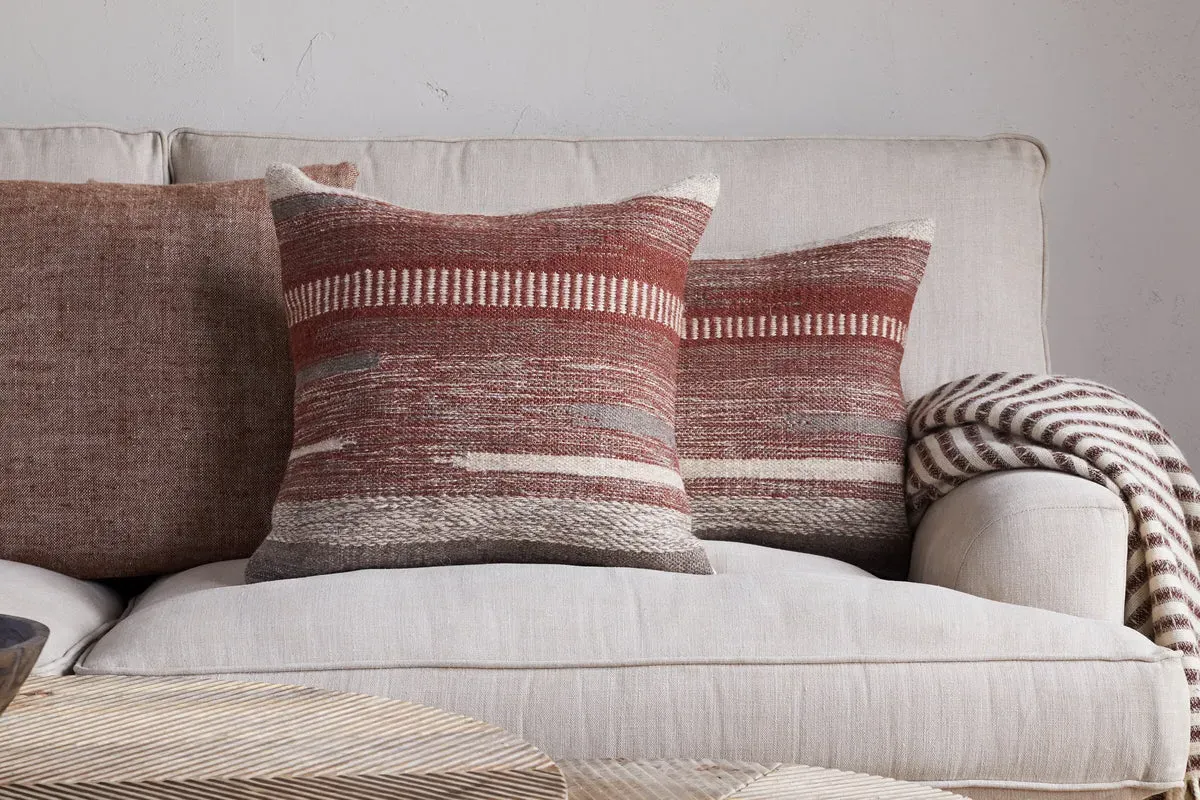Aakash Wool Cushion Cover - Rust image