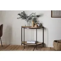 Aasha Half Moon Console Table - Natural, Mango Wood