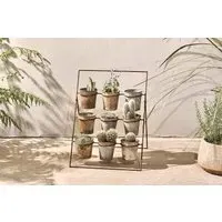 Abari 9-Pot Planter Stand - Aged Zinc