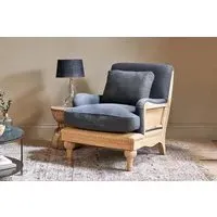 Abe Deconstructed Armchair - Charcoal, Linen
