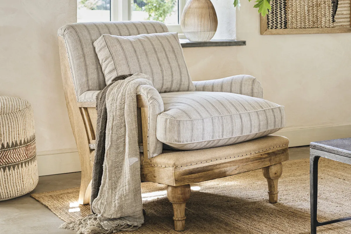 Abe Deconstructed Armchair - Natural, Linen product