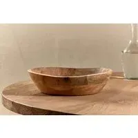 Adar Wooden Bowl - Natural, Mango Wood