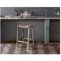 Adembi Woven Leather Counter Stool - Natural alternate view